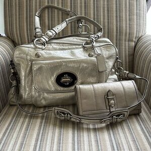 Coach Bag - Metallic Silver